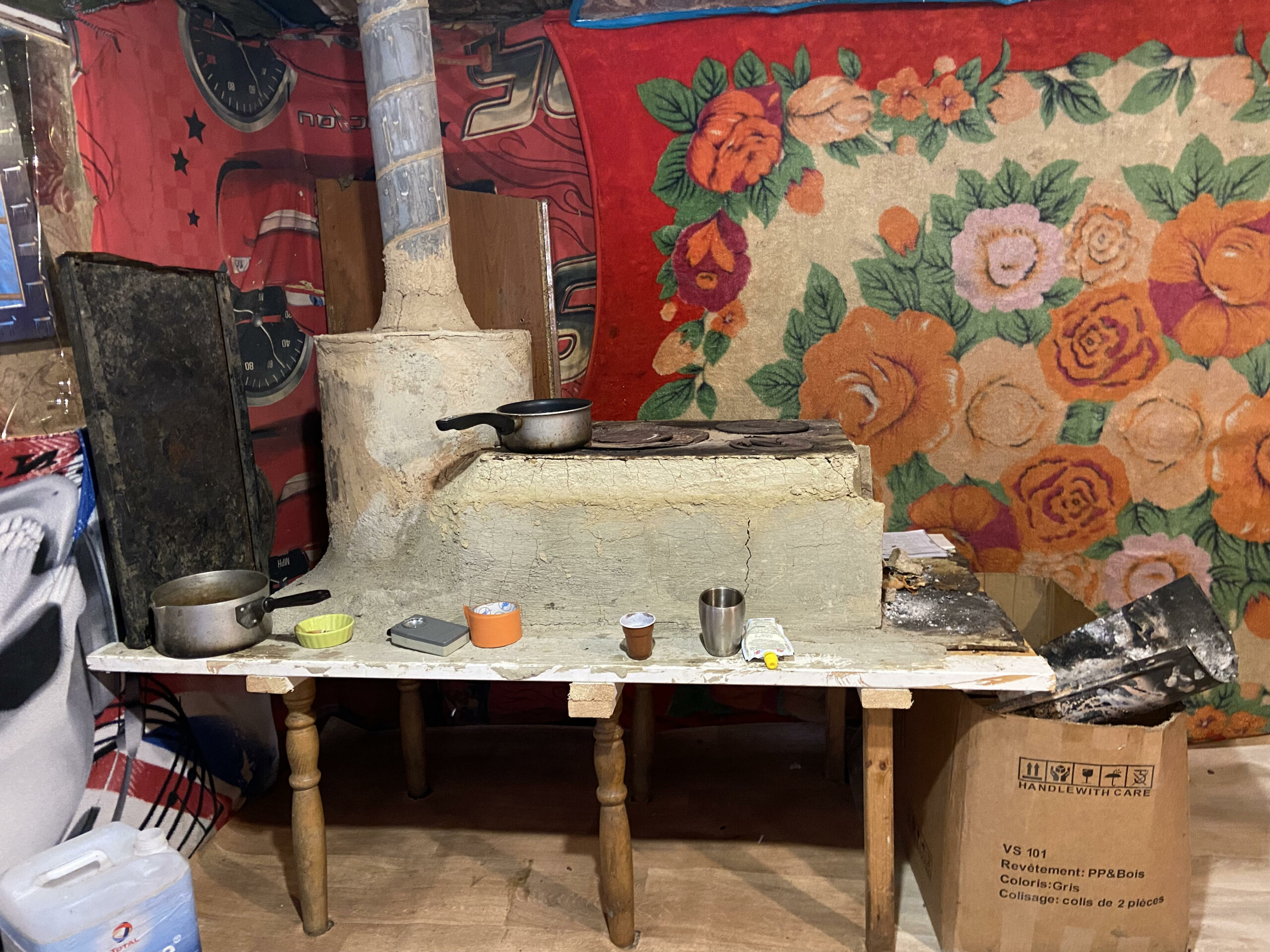 Construction habitation bidonville