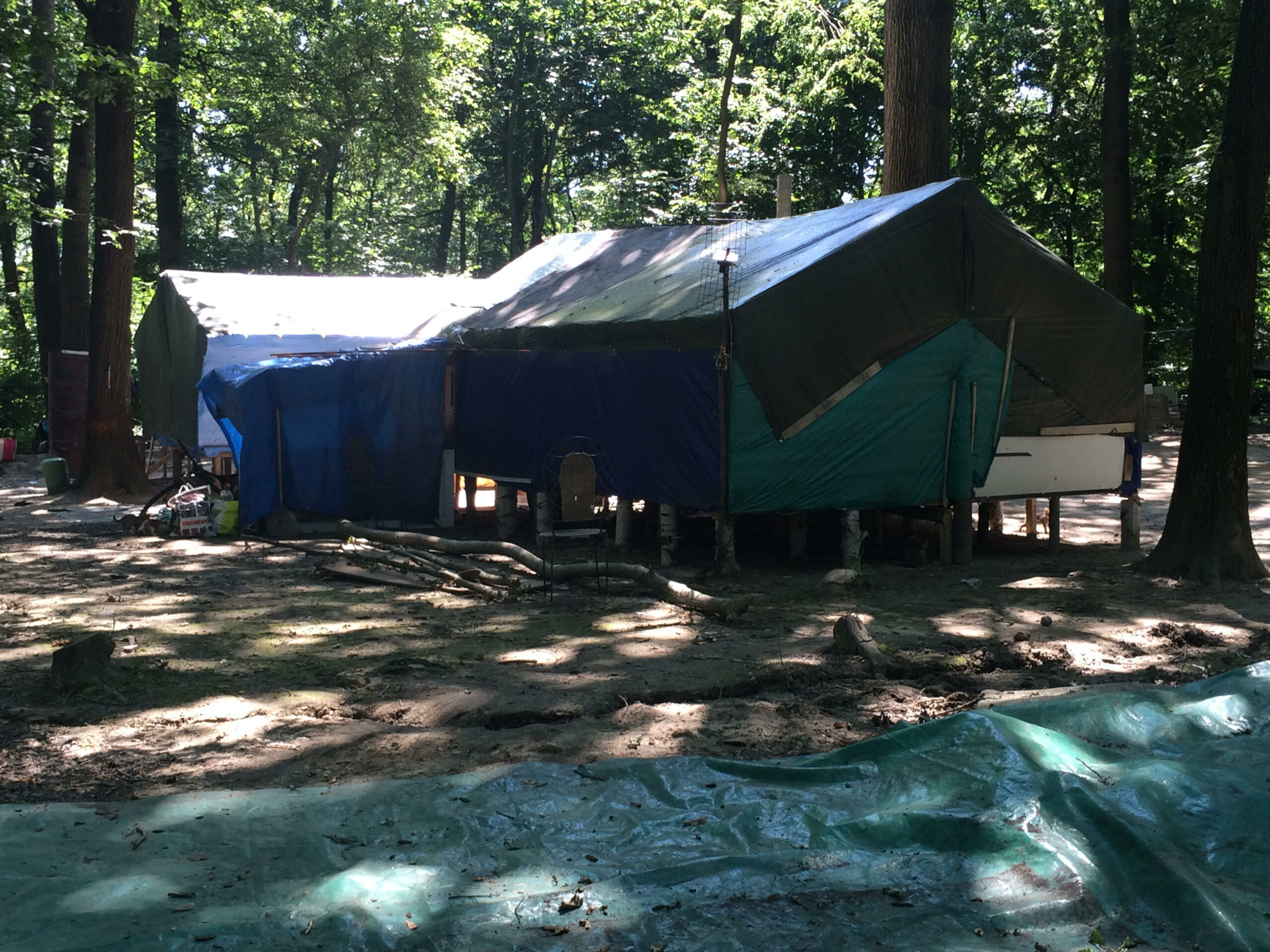 Construction habitation bidonville